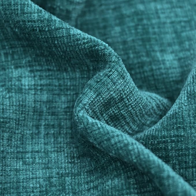 CaliTime Decorative Couch Throw Pillow Covers 18 X 18 Inches Teal | Pack of 2, Cozy Chenille Cushion Cases for Sofa Bed Living Room Farmhouse Home