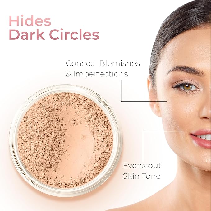 ULTIMATE KIT (BEIGE) Full Size Mineral Makeup Set Matte Foundation Kit Bare Face Sheer Powder Cover
