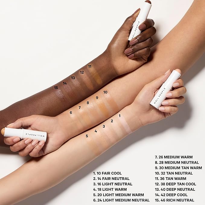 Well People Supernatural Complexion Stick Foundation + Concealer, Buildable, Light-to-Medium Coverage, Soft Matte Finish, Lightweight + Hydrating, Multi-Use, Vegan & Cruelty-Free, 40 Deep Neutral