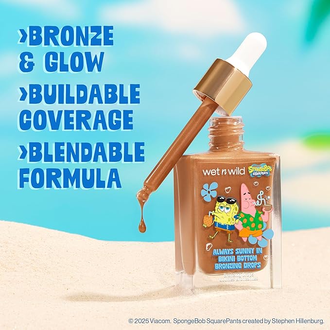 wet n wild Spongebob Bronzing Drops - Always Sunny In Bikini Bottom