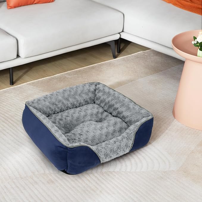 XX-Large Dog Bed Rectangle Washable Orthopedic Soft Calming Sleeping Durable Pet Cuddler with Anti-Slip Bottom