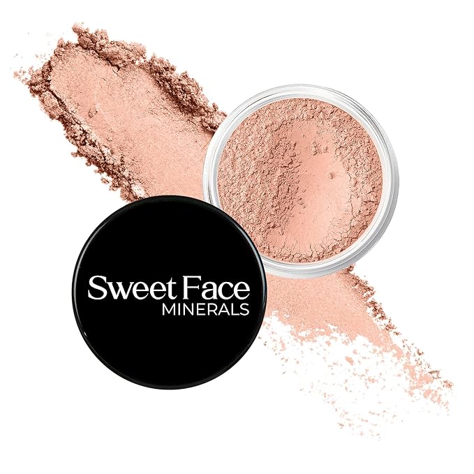 LIGHT TAN FOUNDATION (5g Sample Size Jar) – Loose Mineral Makeup Powder – Matte Finish, Buildable Natural Coverage for Tan Skin – Sweet Face Minerals SPF 30