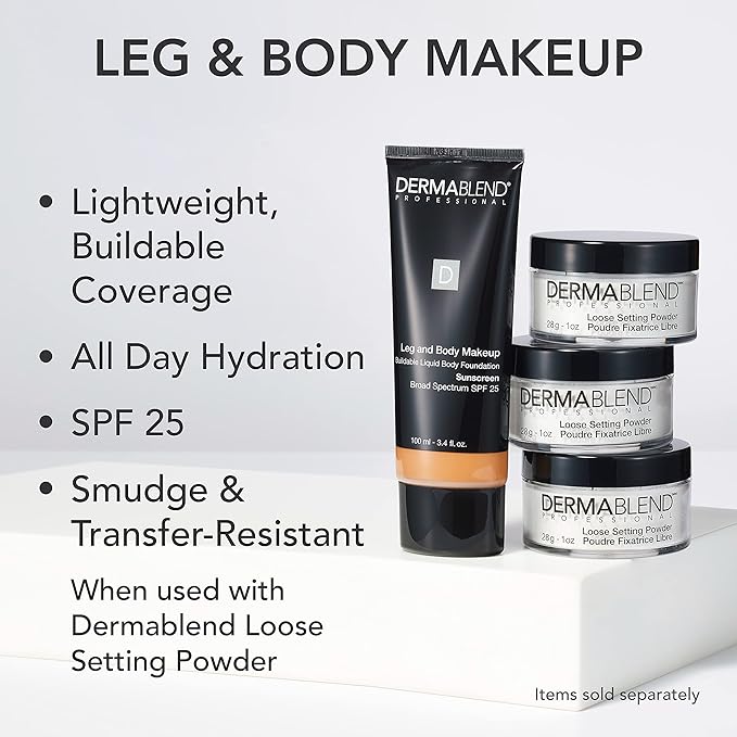 Dermablend Leg and Body Makeup Foundation with SPF 25, 85N Deep Natural, 3.4 Fl. Oz.