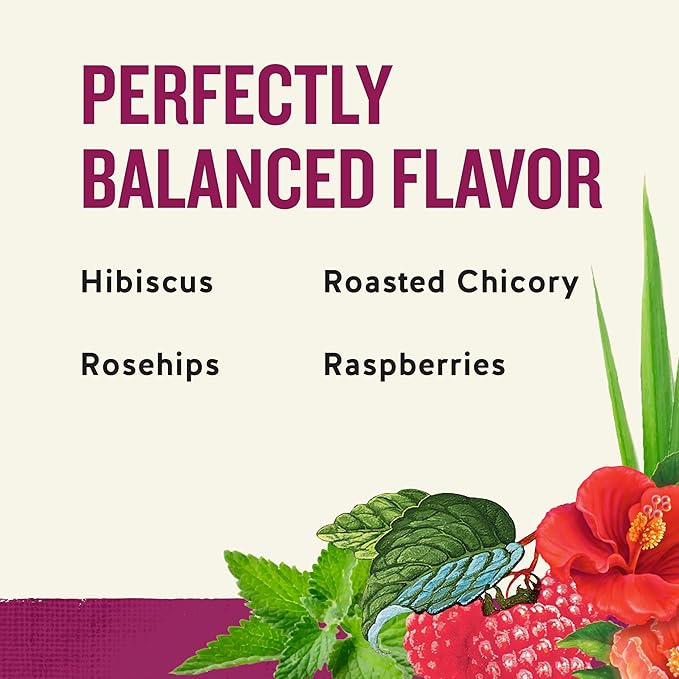 Celestial Seasonings Raspberry Zinger Herbal Tea, Caffeine Free, 20 Tea Bags Box