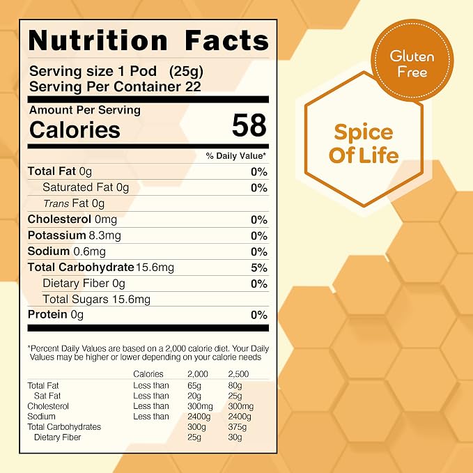 True Honey Chai Tea Pods - All Natural Organic Cinnamon, Clove, Coriander, Anise and Fennel - 22 Count