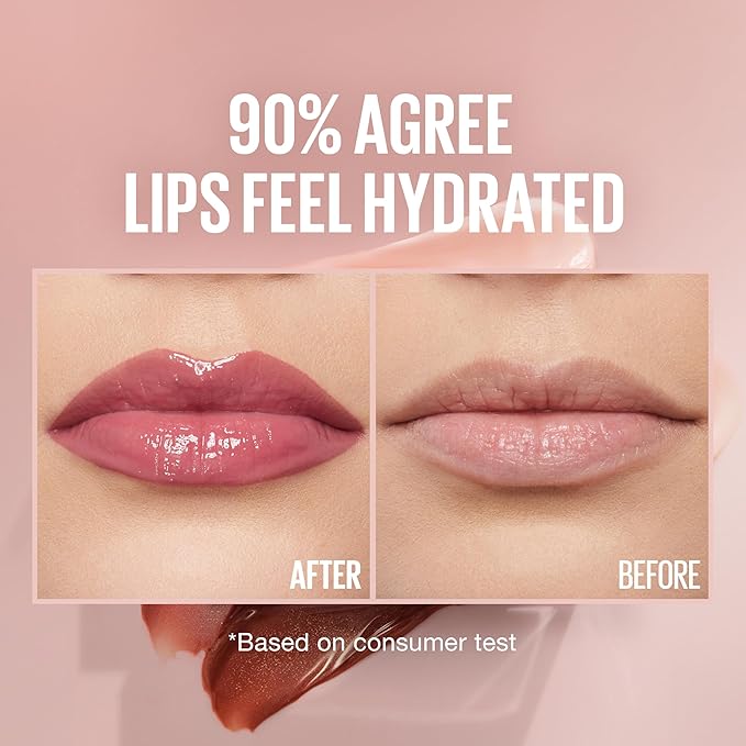 Maybelline Lifter Gloss, Hydrating Lip Gloss with Hyaluronic Acid, High Shine for Plumper Looking Lips, Petal, Warm Pink Neutral, 0.18 Ounce | Hydrating Lip Gloss