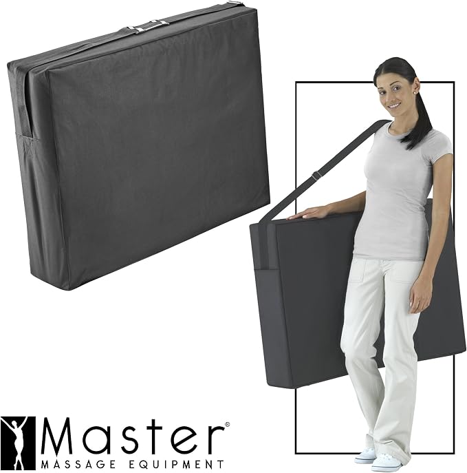 Master Massage Zephyr Lightweight Portable Massage Table Package- Tattoo Table- Spa Bed (Black, Maroon)