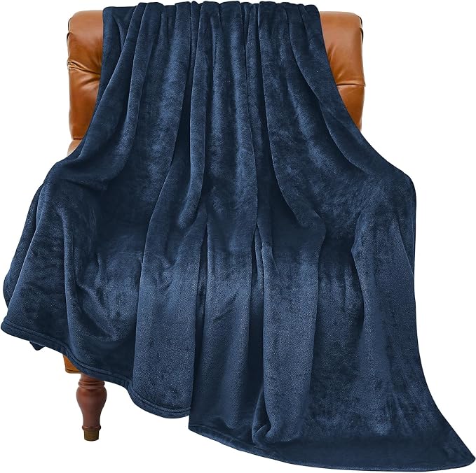 BEDELITE Fleece Blanket Soft Plush Full Bed Blanket Navy 84"x90" | Ultra Soft Fleece, Plush Microfiber, Lightweight Warmth, All Season Comfort, Fade Resistant, Machine Washable, Couch Sofa Bed