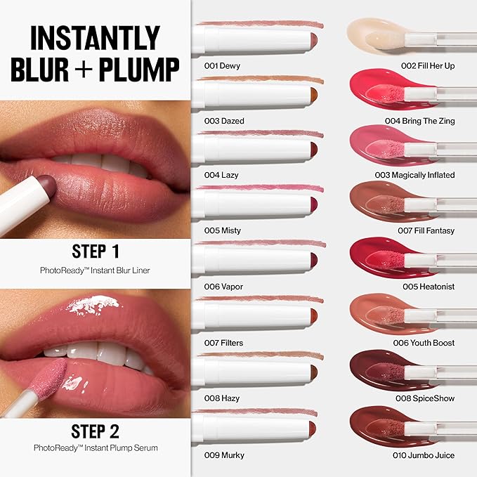 REVLON PhotoReady Instant Plump Serum, Plumping Gloss, Hydrating, Non-Sticky & High Shine Finish, 006 Youth Boost, 0.25 fl oz