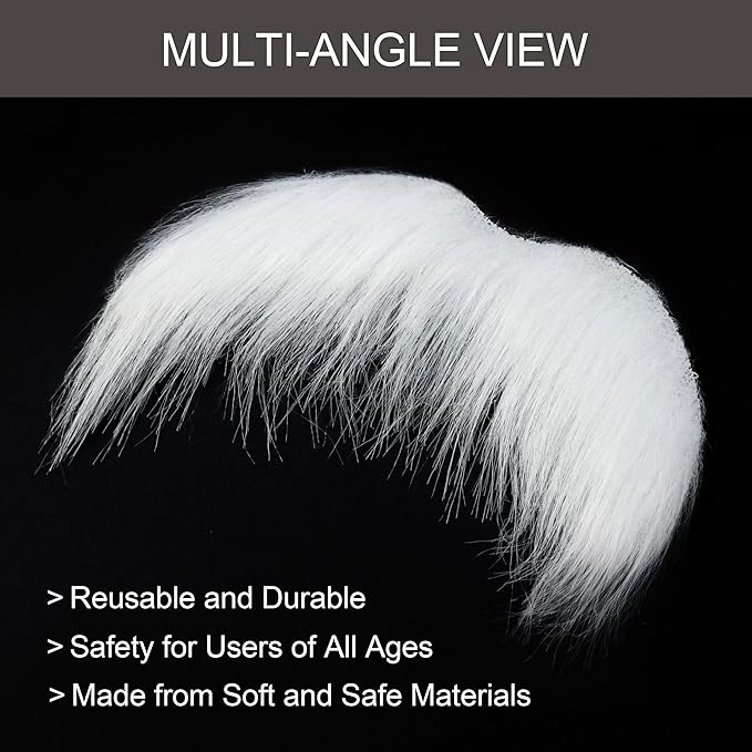 Fake Mustache for Men Classic Halloween Self Adhesive Fake Beard Novelty Stick On Fake Mustaches