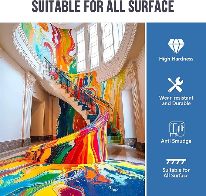 Epoxy Resin 4 Gallon - Crystal Clear Epoxy Resin Kit - Self-Leveling, High-Glossy, No Yellowing, No Bubbles Casting Resin Perfect for Crafts, Table Tops, DIY 1:1 Ratio (2 Gallon x 2)
