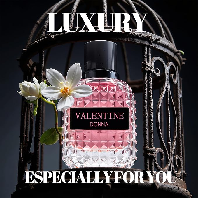 A CENTER Valentine Milano&Valentine Donna Perfume Set for Women - Floral Fragrance Gift Set with Floral Fruity Scent| 3.4 Fl Oz Each Eau De Pafume for Office Wear