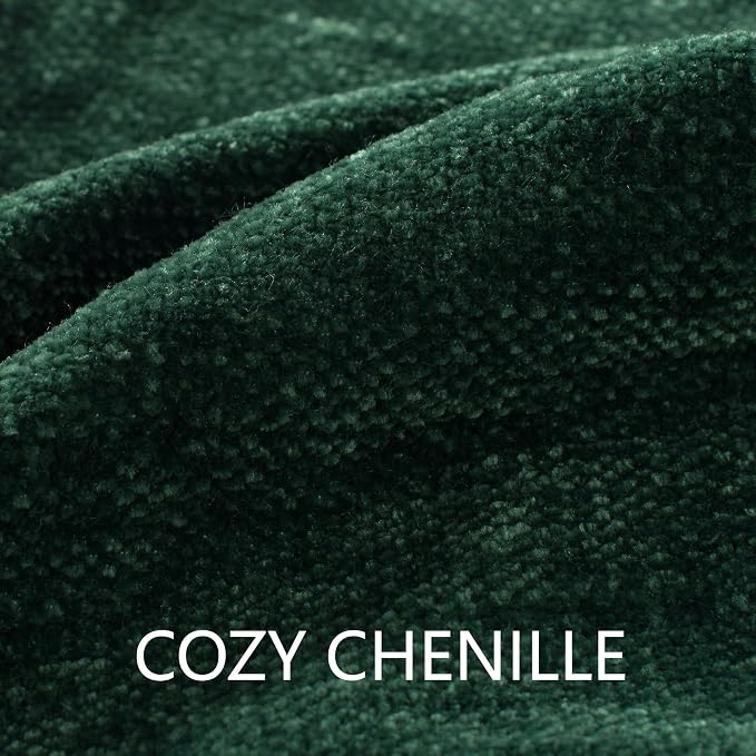 Chenille Throw Blanket for Couch 60" x 80" Twin, Dark Green | Soft Cozy Throws with Fringe Tassel, for Living Room Bed Sofa Chair Cover, Lightweight Knitted Boho Blankets Christmas Decor