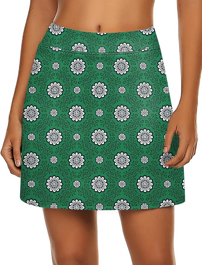 Ekouaer Women's Active Performance Skort Lightweight Skirt for Golf Tennis | Built-in Shorts, A Line, High Waisted, Tummy Control, Pickleball, Running, Workout, Sports, Skorts for Woman