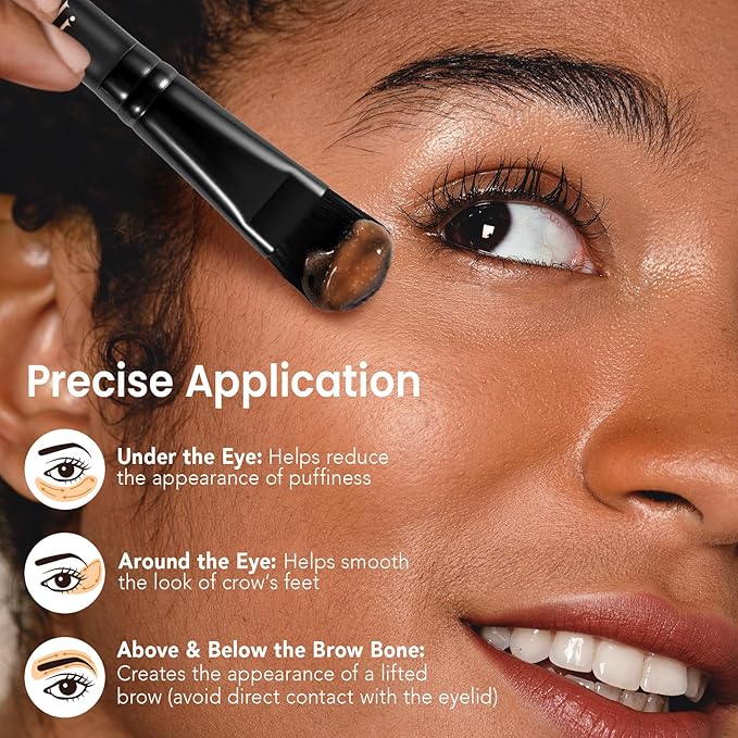 2PCS Temporary Eye Firming Cream with Brush, Instant Tightening & Visibly Reduces Puffiness, Fine Lines