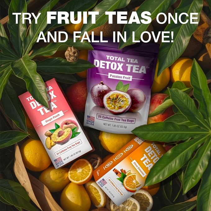 Total Tea 100% Natural Milk Thistle Seeds Tea for Liver Cleanse, Fruit Tea, Digestive Health and Immune System Support - 40 Count