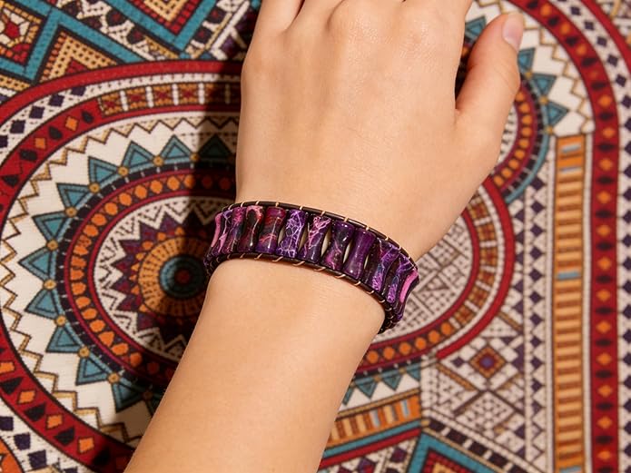 Inspirational Gifts Healing Bracelets for Women，Get Well Soon Encouragement Gifts for Women Friends Sister Mom，Handmade Natural Stone Healing boho Friendship Jewelry for women