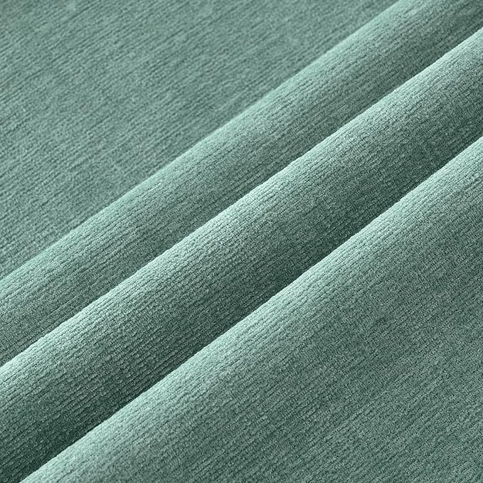 MIULEE Aqua Green Chenille Couch Throw Pillow Covers, 20x20 | Set of 2, Soft Modern Farmhouse Style, Decorative Pillowcases for Sofa Living Room Bed, Home Decor
