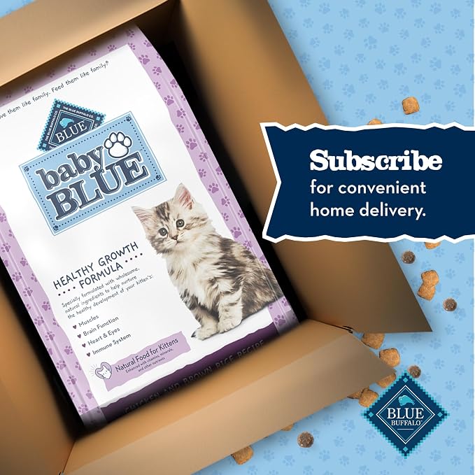 Blue Buffalo Baby Blue Chicken Kitten Natural Dry Cat Food, 2 lb | Real Chicken #1 Ingredient Plus Brown Rice, with DHA for Cognitive Development, Antioxidant-Rich LifeSource Bits