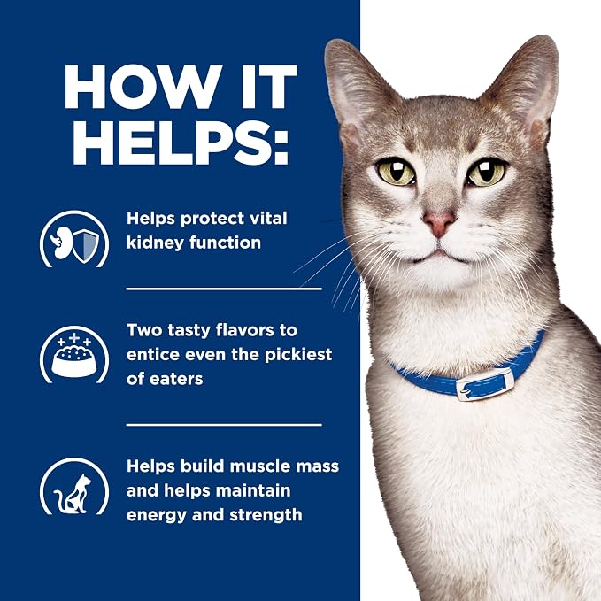 Hill's Prescription Diet k/d Variety Pack Wet Cat Food | #1 Veterinarian Recommended, Chicken & Vegetable Stew, Vegetable & Tuna Stew, 2.9 oz. Cans, 24-Pack