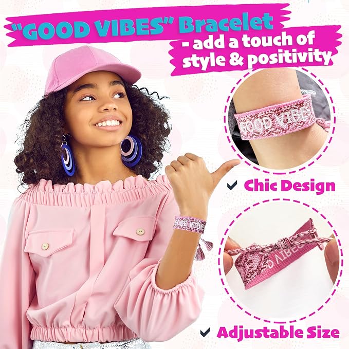 First Period kit for Girls | 23 PC Period Packs for Young Girls First Time | First Period Gift for Teen Girls with Sanitary Pad Storage Bag, Wipes, Bracelet, Eye Mask, Socks and More(Pink)