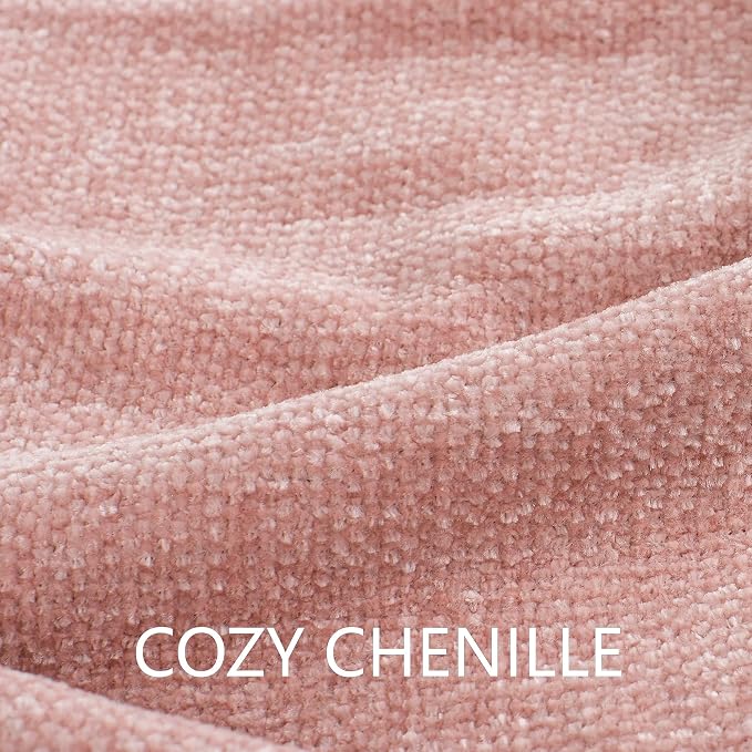 Chenille Throw Blanket for Couch 60" x 80" Twin, Dusty Pink | Soft Cozy Throws with Fringe Tassel, for Living Room Bed Sofa Chair Cover, Lightweight Knitted Boho Blankets Christmas Decor
