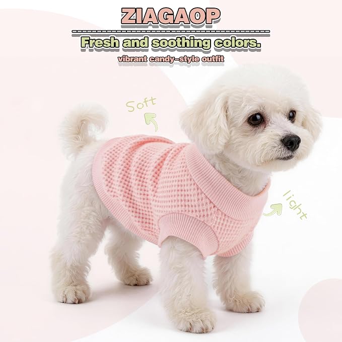 3 Pack Nylon Waffle Dog Shirts for Small Dogs, Lightweight Breathable Pet Sweatshirt, Warm Soft Puppy Clothes Outfit for Indoor Outdoor Dog Cat Apparel.Green Blue Gray S