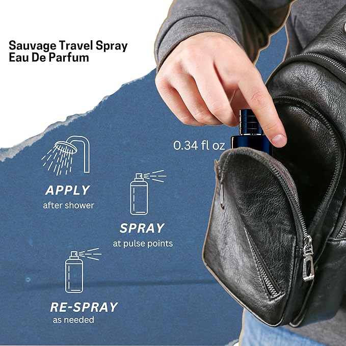 Dior Sauvage Perfume for Men – Mini Fragrance Gift Set EDP & Shower Gel Duo Travel Set