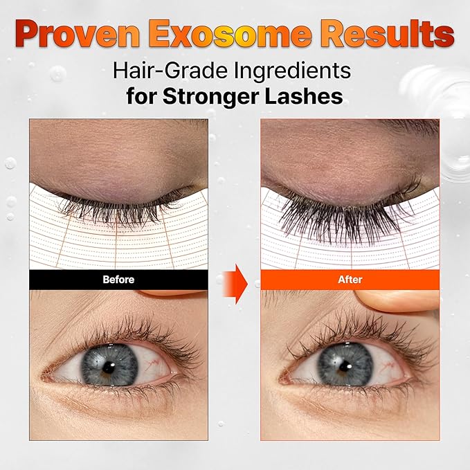 lilyeve GROWTURN Eyelash Growth Serum, Korean Lash Enhancing Serum for Longer Natural Lashes, 2-in-1 Dual Lash Serum for Day & Night Care, Prostaglandin Free with Biotin & Exosome, 0.27 fl. oz.