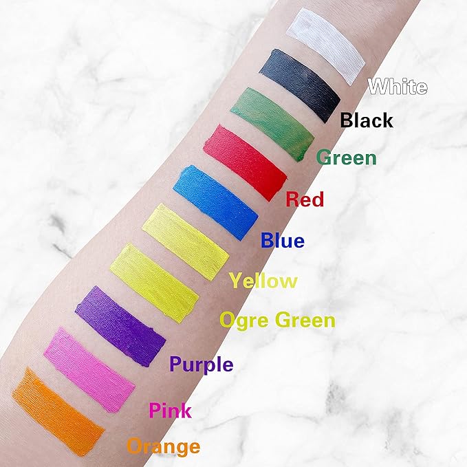 MEICOLY Pink Halloween Face Body Paint, 2.37Oz Large Tube Water Based Non-Toxic Body Paint for Adult Children,Highly Pigmented Face Painting for SFX Special Effects Cosplay Makeup