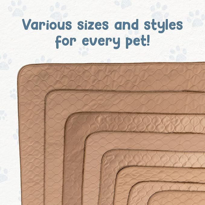 Washable Pee Pads for Dogs - Waterproof Reusable, 47 x 47 in | Durable lightweight training pads with rounded corners and laminated waterproof design for whelping and pet essentials