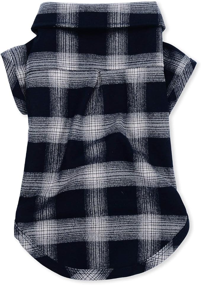 Koneseve Dog Shirt, Pet Plaid Clothes Shirt T-Shirt, Sweater Bottoming Shirt for Small Dog Cat Puppy Grid Adorable Wearing Stylish Cozy Halloween,Christmas Costumes (Blue;XL/Extra Large)