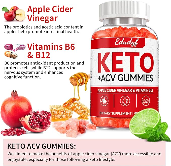 Natural Keto ACV Gummies for Women - Weight Loss,Curbs Cravings & Flat Tummy | Vegan, Gluten-Free, Sugar-Free | Supports Metabolism & Gut Health