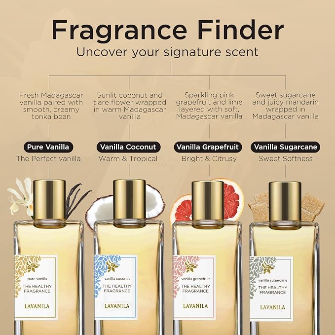 LAVANILA Pure Vanilla Perfume for Women, 3.4 Fl Oz – Clean Vanilla Perfume, Long Lasting Women’s Eau de Parfum with Madagascar Vanilla – Natural Fragrance, Women’s Fragrances