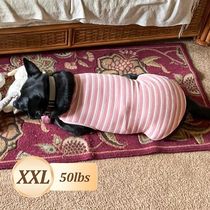 KYEESE 2Pack Waffle Dog Shirt for Medium Large Dogs Striped Dog Sweater | Cozy Warmth, Lightweight & Breathable, Gentle on Sensitive Skin, Stretchy & Free to Move, Comfortable Daily Wear
