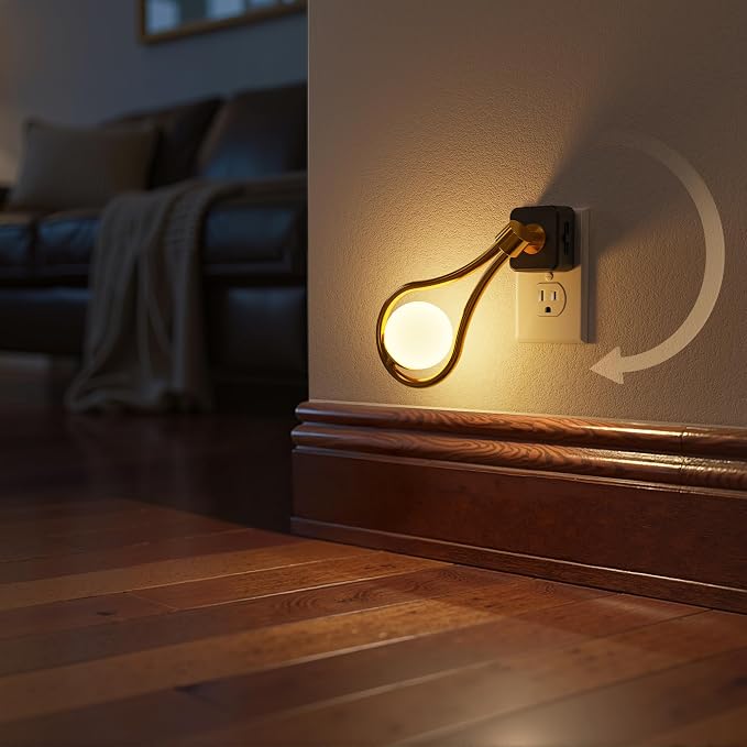 LED Night Light, Night Lights Plug into Wall, 0-100LM Dimmable | Nightlight, 330° Rotating with Dusk to Dawn Sensor, Adjustable Brightness for Kids, Bathroom, Bedroom, Hallway, Stairway