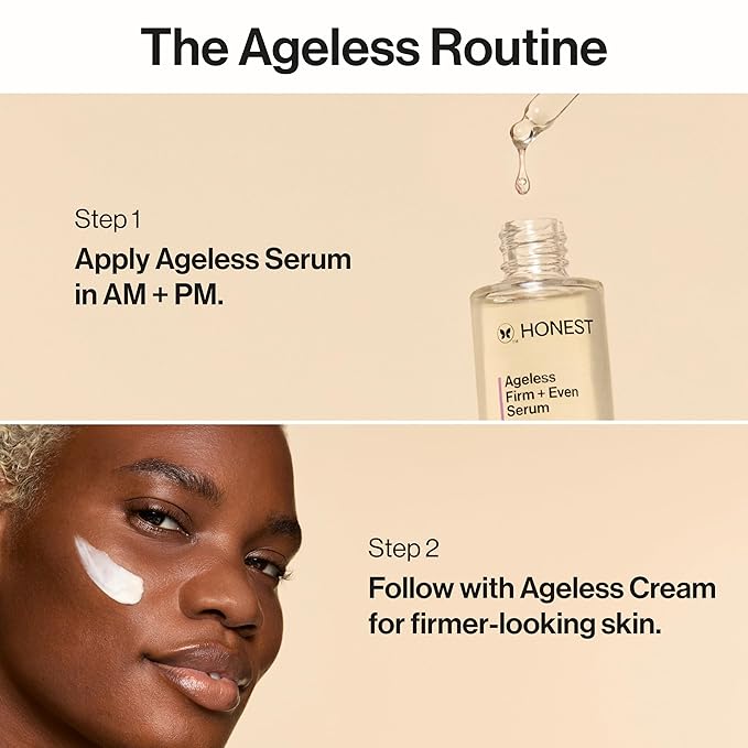 Honest Beauty Ageless Firm and Smooth Cream, Powered by Vegan Collagen Elastin Polypeptides, Firmer Smoother Looking Skin, Fragrance Free, EWG Verified, Cruelty-Free, 1.7 fl oz