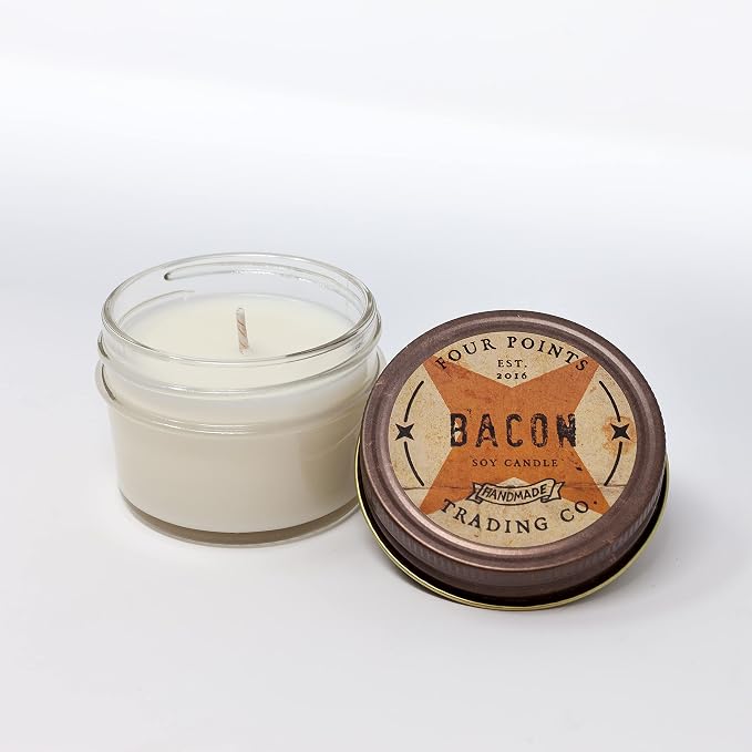 Bacon 4 Oz Scented Soy Aromatherapy Candle w/Jar
