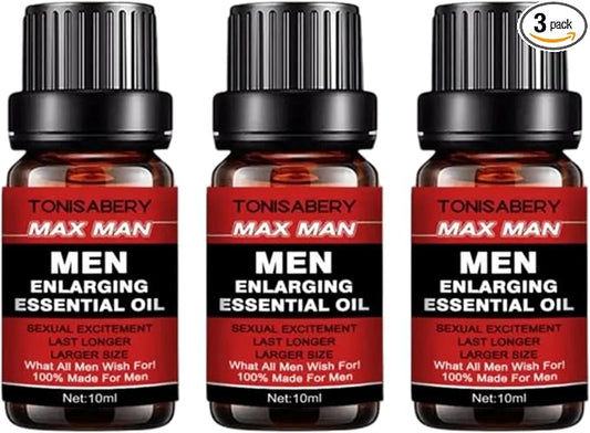 TONISABERY MAX Man ENLARGING Essential Oil ENLARGMENT Oil for Men Oil Enlarge 10ML (RED) (3)