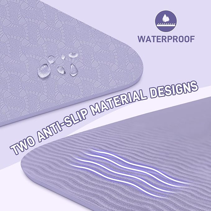 Foldable Yoga Mat for Travel 72"x 32"x 0.32"Inch, 8mm Thick Folding Exercise Mat, Outdoor Non-slip Pilates Mat for Women & Men, Wide Yoga Mat Packable for Workout and Fitness