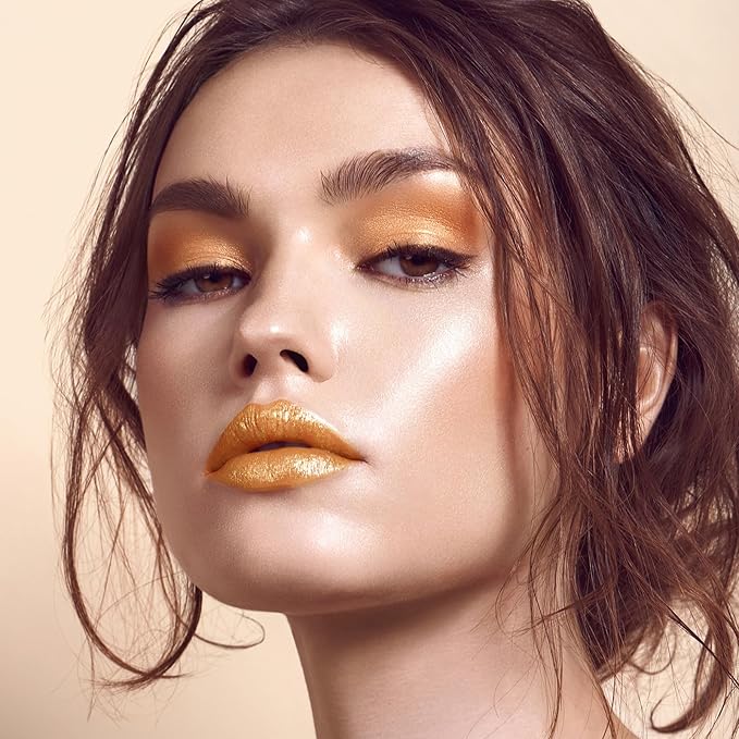 Boobeen Glitter Lipstick for Women Metallic Lip Stick Sparkling Shine Lip Makeup, Bold Smooth Lip Color High Pigment Long Lasting, Creamy Lipstick Full Coverage
