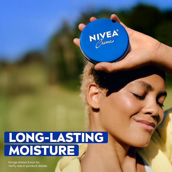 NIVEA Creme Body, Face and Hand Moisturizing Cream, German Formula, Rich Body Moisturizer with Provitamin B5, 8.4 Oz Tin (Pack of 2)