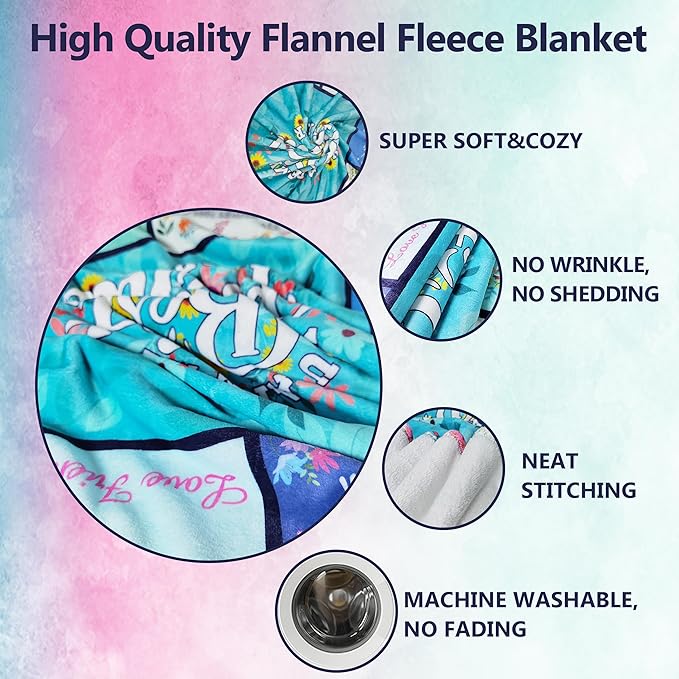 Get Well Gifts for Women, Inspirational Healing Blanket, Feel Better After Surgery Gifts, Soft Warm Hug Blanket Throw 60"x50"
