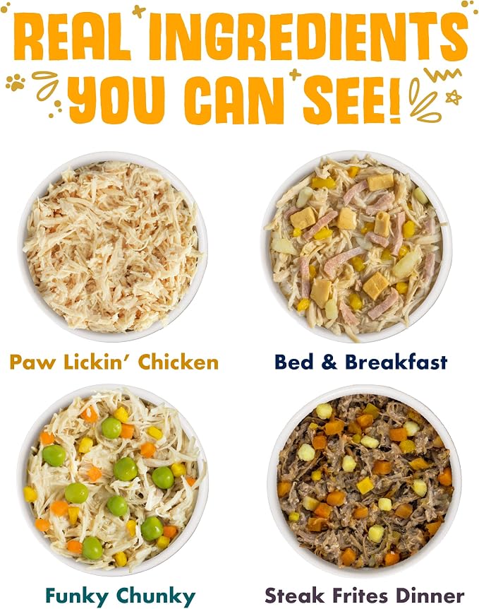 Weruva Classic Dog Food, Variety Pack, Baron's Batch, Wet Dog Food, 14oz Cans (Pack of 12)