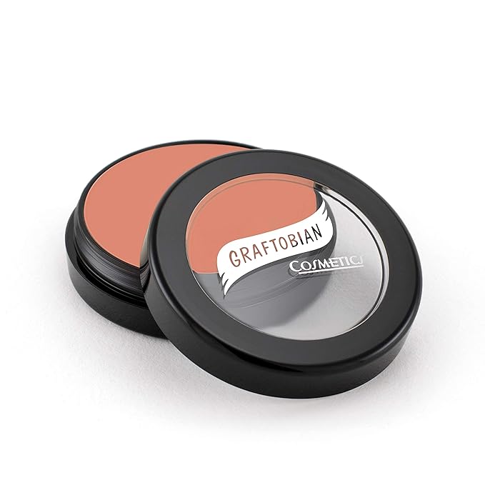 Graftobian HD Glamour Crème Foundation 1/2oz, Weightless Full Coverage Makeup, 65 Inclusive Shades, For All Skin Types, Natural or Full-Glam Looks, For Professionals and Beginners, Peach Blush