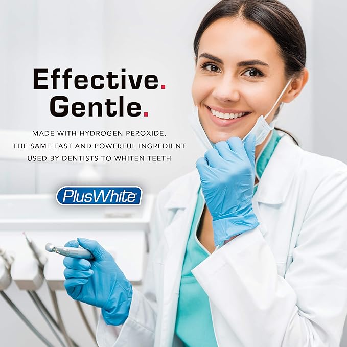 Plus White Speed Whitening Gel - Works in 5 Minutes - Professional Teeth Whitening w/Dentist Approved Ingredient (0.5 oz)