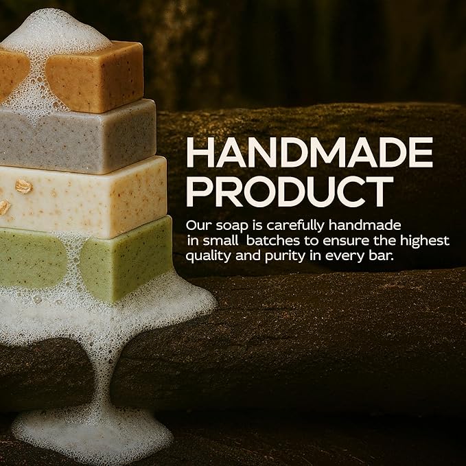 Holiday Gift Sea Moss Soap Bar – All-Natural Detox Soap with Coffee, Vanilla, Coconut & Oatmeal Honey – Gentle Handmade Foam for Sensitive Skin, Face & Body – Christmas Gift for Men & Women