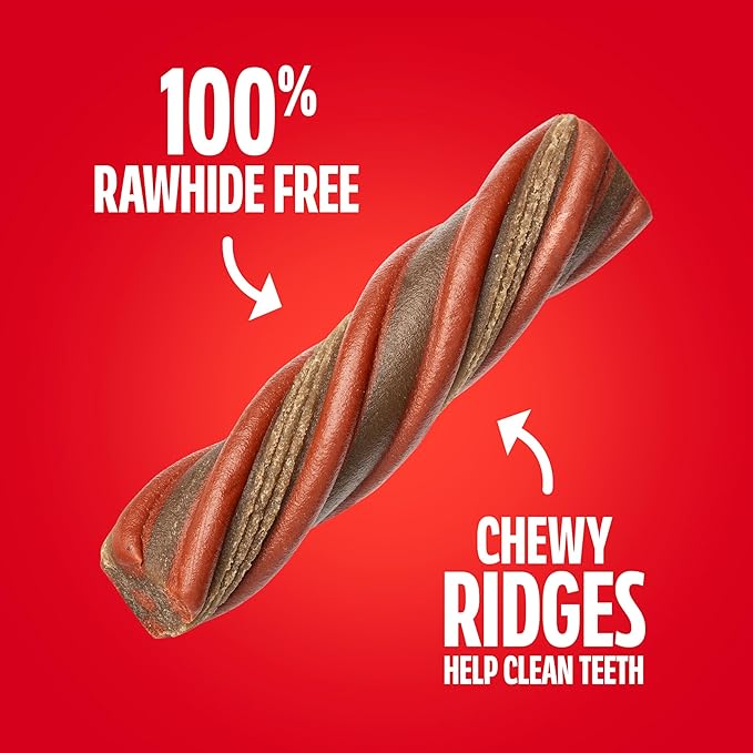 Milk-Bone Comfort Chews, Unique Chewy Texture & Real Beef, 16 Dog Chews | 40.8-oz. bag, For dogs 15-75 lbs., Rawhide-free dog chews, Made with real beef