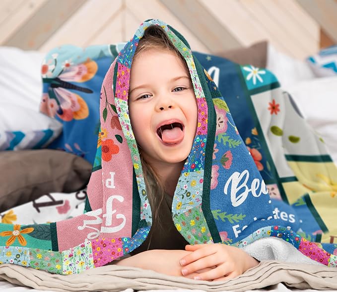Gifts for Women, Inspirational Flower Blanket, Birthday Gifts for Women Friendship, Baptism Confirmation Gift for Girl from Bible Soft Throw 50x40in