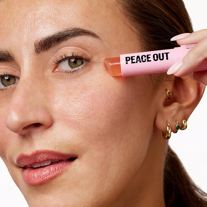 PEACE OUT Retinol Eye Jelly Stick, Hydrating Under Eye Treatment for Fine Lines & Wrinkles, with Encapsulated Retinol, Peptides & Squalane, Non-Irritating Formula (0.14 oz)